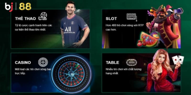 Top 3 trò chơi hấp dẫn tại trang chủ BJ 88