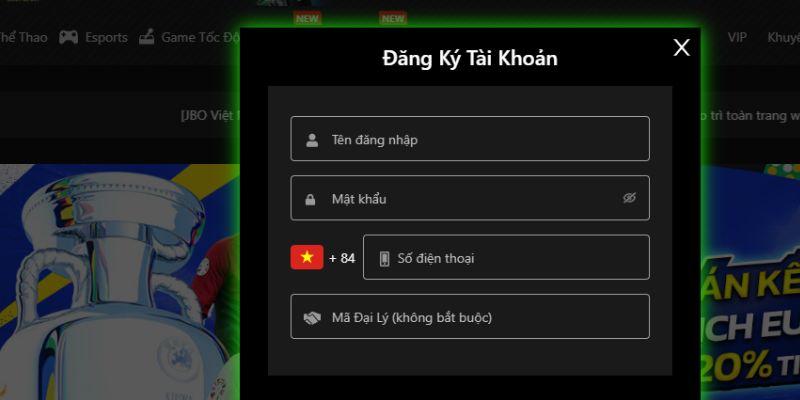 Đăng ký tài khoản đơn giản tại Vn88 