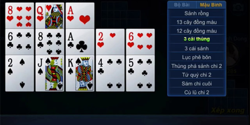 Chiến thuật sắp xếp bài giúp người chơi tăng cơ hội thắng lớn.
