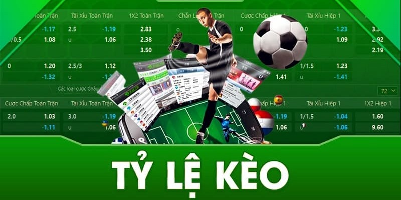 Bảng tỷ lệ kèo nhà cái hiển thị chi tiết các loại kèo và tỷ lệ cược hấp dẫn.